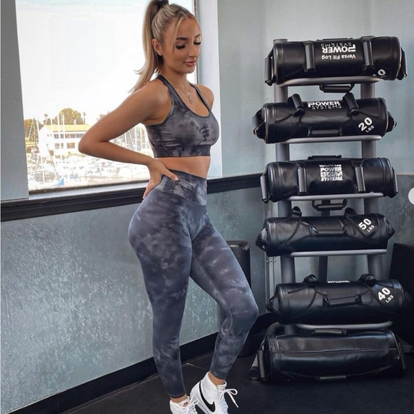 Lycit Plenum Cosmic Black Bra & Leggings set / Top sz XS, Leggings size Small - Picture 3 of 11